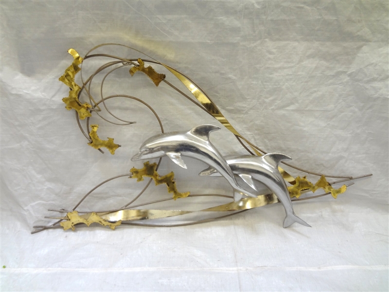 Curtis Jere Dolphin Wall Relief Sculpture