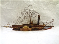Curtis Jere Metal Wall Sculpture Steamboat