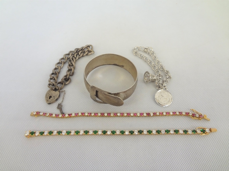 Sterling Silver Bracelets Jewelry Group