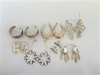 (17) Pairs Sterling Silver Earrings 