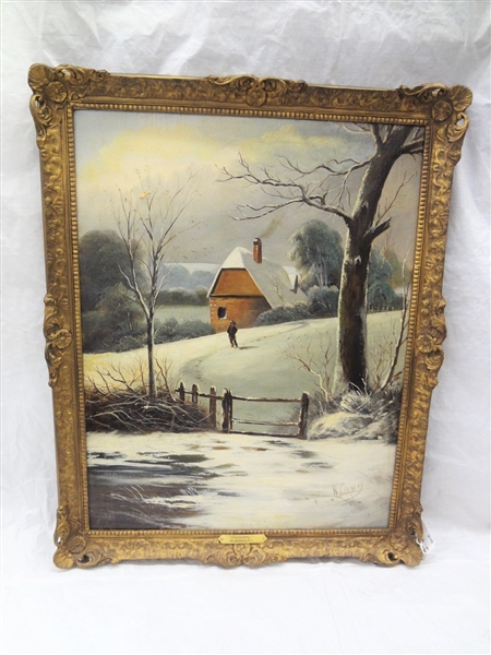 H. Conway Oil Painting on Canvas "January"