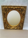 Elaborate Gilt Framed Oval Open Mirror