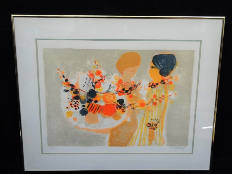 Frederic Menguy "Two Women" Signed Lithograph