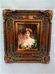 Original Oil Portrait of a Woman in Elaborate Gilt Frame