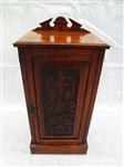 Hand Carved Panel Front One Door Cabinet