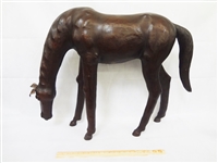 Large Leather Stuffed Horse Sculpture