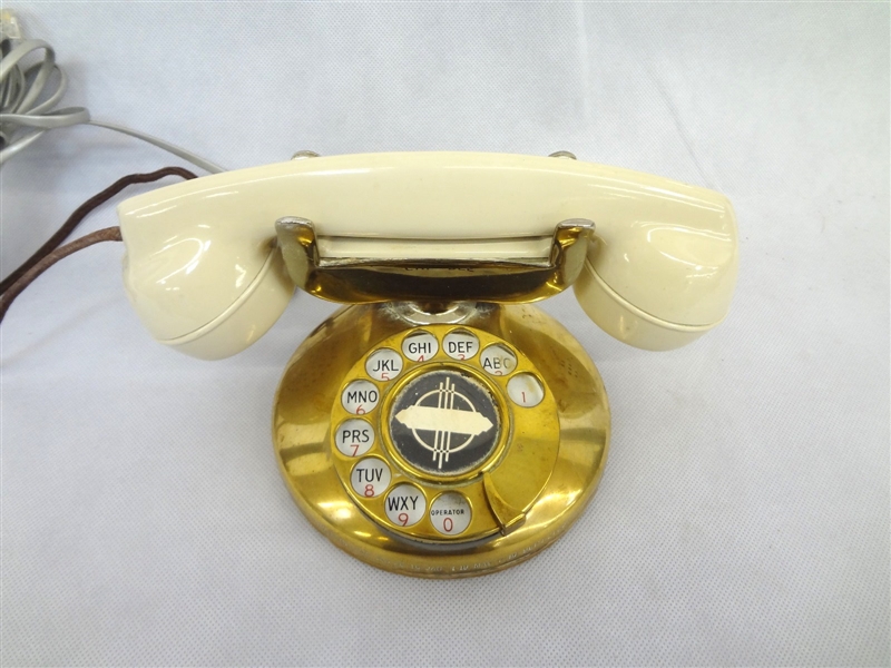 Art Deco AE Table Phone Brass Base