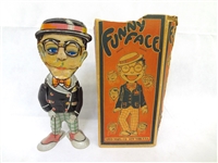 Marx Tin Wind Up Harold Lloyd Funny Face With Original Box