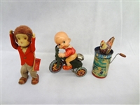 (3) Early Wind Up Toys Made in Japan
