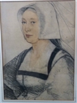 Hand Colored Holbein Portrait , after Hans Holbein