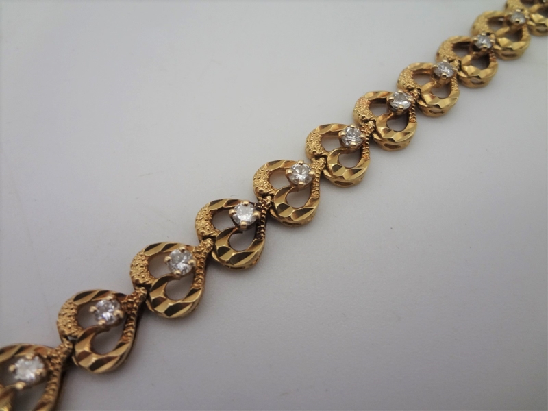 14k Gold and Diamond Bracelet