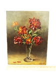 Original Oil Painting on Canvas C.H. Bennett Still Life Flowers