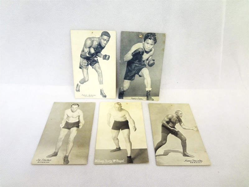 (5) Early Boxing Arcade Cards