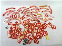 Large Group of Boy Scout Red Name and Number Patches