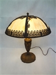 Royal Art Glass Co. Slag Glass Art Nouveau Panel Lamp