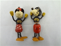 1930s Mickey and Minnie Mouse Wooden Segmented Figures