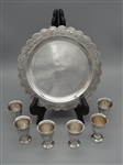 .900 Vietnam Silver Tray and Cups