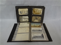 (2) Binder Postcard Albums Including 238 cards With RPPC, Railroad