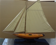 Large Contemporary Model Sailboat on Stand