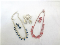 (2) Necklace and Earring Sets, and (1) Brooch and Earring Set B. David Jewelry