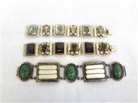 (3) Mexico Sterling Silver Chunky Bracelets