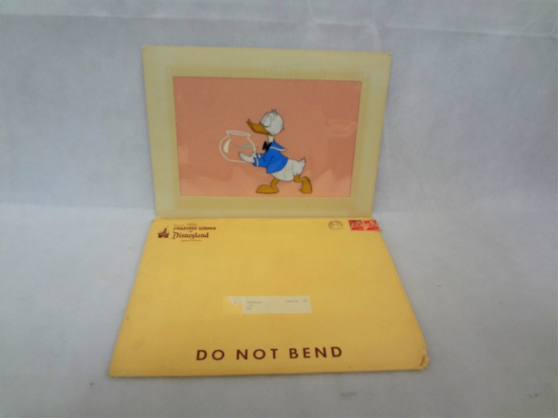 Hand Painted Celluloid Animation Cel Donald Duck Disneyland 1959:
