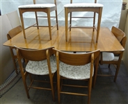Mid Century Modern Dining Room Table and Six Chairs