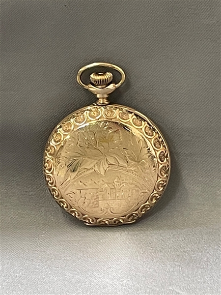 Elgin Atlas Watch Co. 14k Gold Filled 7 Jewel Pocket Watch
