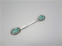Dicky and Amy Quadelacy Zuni Sterling and Turquoise Watch Band