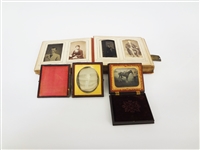 Group of Tin Types and Photo Album With Cabinet Cards and Tin Types.