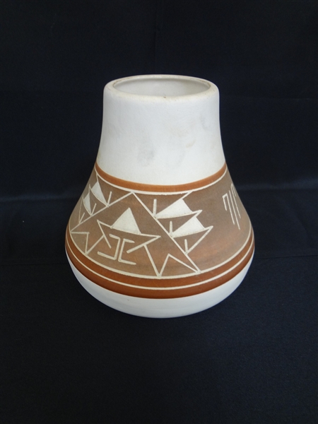 Native American Pottery Vessel Signed Marion Jones