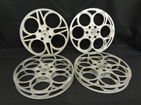 (4) Goldberg Bros. Denver Cast Aluminum 35mm Film Reels