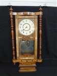 German Marquetry Inlaid Wall Clock