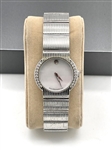 Movado Stainless Steel Mother of Pearl and Diamond Concerto Ladies Wrist Watch