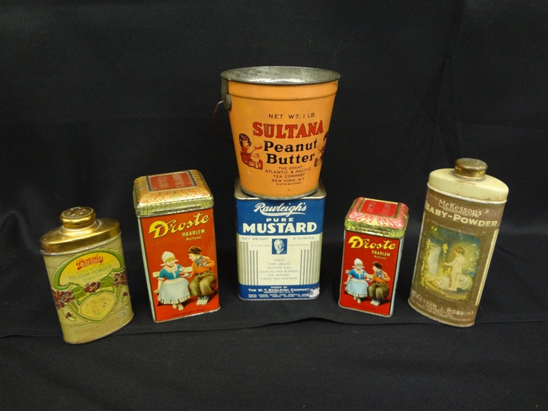 (6) Vintage Advertising Medicinal Tins