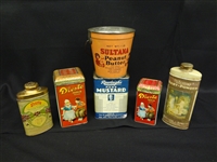 (6) Vintage Advertising Medicinal Tins