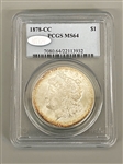 1878 CC Morgan Silver Dollar PCGS MS64 