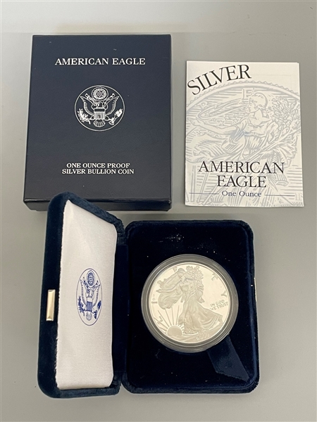 2000-P American Eagle One Ounce Silver Proof Coin In Presentation Box 