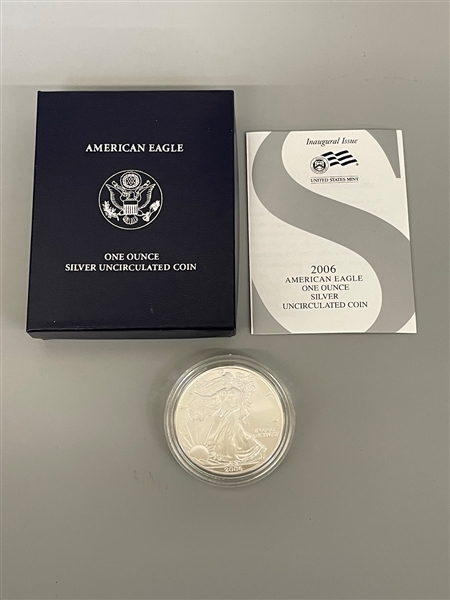 2006-W American Eagle One Ounce Silver Proof Coin In Presentation Box
