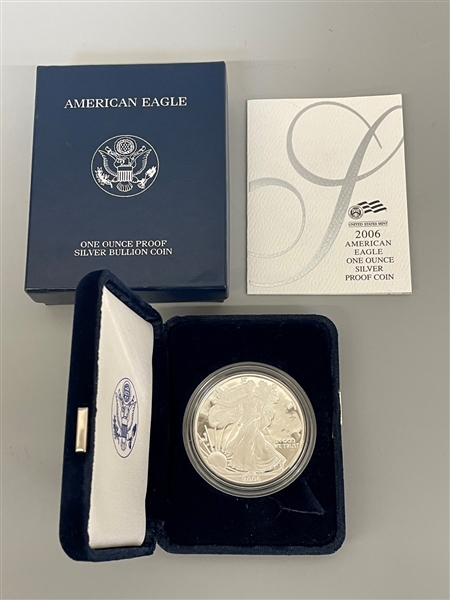2006-W American Eagle One Ounce Silver Proof Coin In Presentation Box