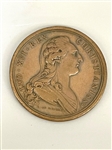 1781 Bronze France Louis XVI Marie Antoinette by B. Duvivier Medal