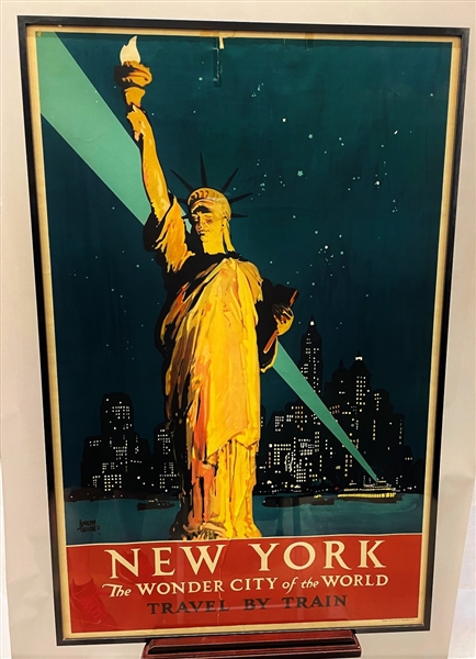 Adolph Treidler (German 1886-1981) Travel Poster "New York The Wonder City of the World: New York Central Lines" From 1927