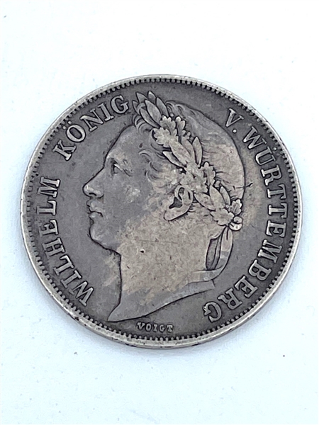 1841 German States Wurttemberg Gulden KM#588