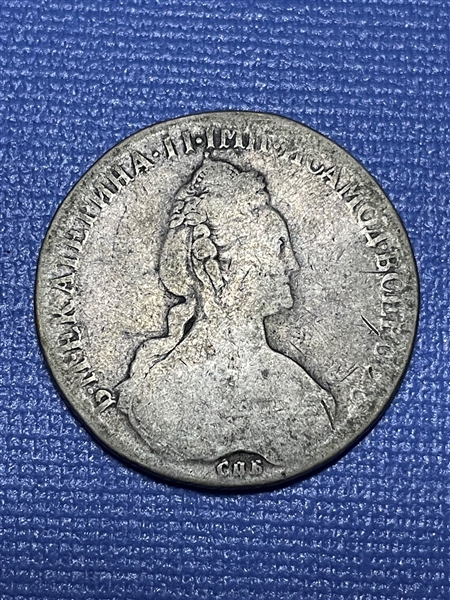 1782 Russia Rouble Silver Coin