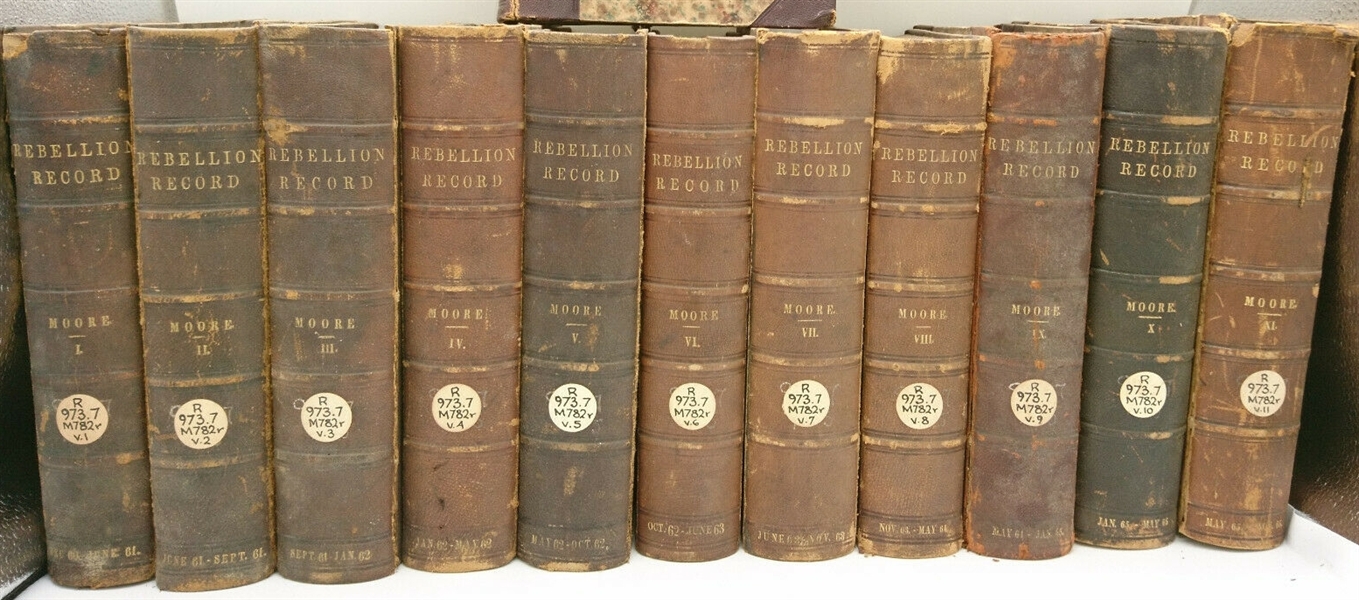 1861 The Rebellion Record A Diary of America Events 12 V Set Map Civil War Moore