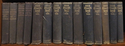 OHIO STATE BOARD ANNUAL AGRICULTURAL REPORT 1851 - 1898 , 26 Volumes