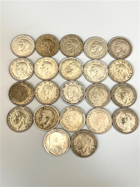 (22) Great Britain One Shilling Coins