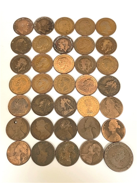 (35) Great Britain Copper One Pennies