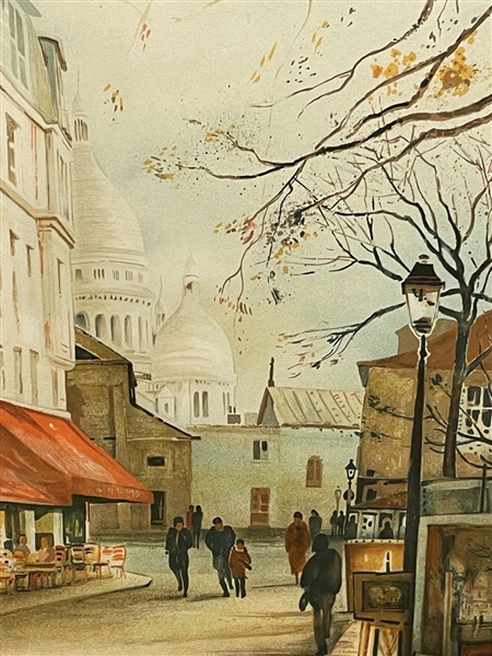 Andre Renoux "Place du Tertre" Signed and Numbered Lithograph 