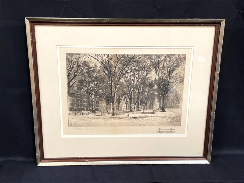 Ellen Oakford  Original Etching With Remarque Yale University